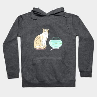 Cat with fishbowl Hoodie